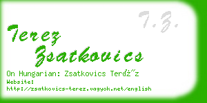 terez zsatkovics business card